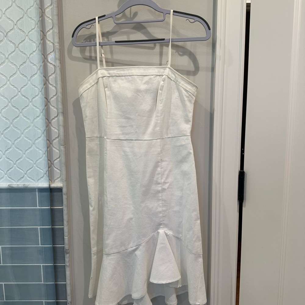 Aqua White Spaghetti Strap Dress